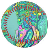 飾りイニシャルの手紙"B" （花） ソフトボール (正面左)