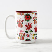 飾りウクライナの花 ツートーンマグカップ (左)