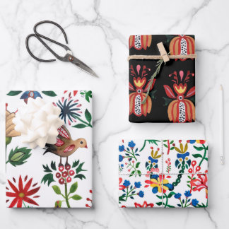飾りウクライナの花 ラッピングペーパーシート