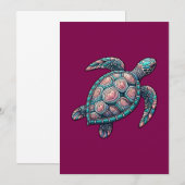 飾りウミガメ 招待状 (正面/裏面)