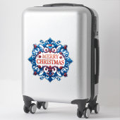 飾りエレガントメリークリスマスオーナメント シール (スーツケース)
