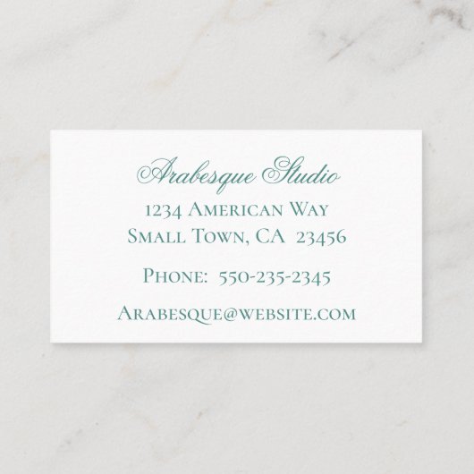 飾りエレガント名刺 名刺 (裏面)