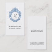 飾りエレガント紋枠モノグラム 名刺 (正面/裏面)