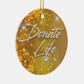 飾りエレガント金ゴールドクリスマス寄贈ライフ セラミックオーナメント (右)