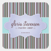 飾りカップケーキ瓶シール スクエアシール (正面)