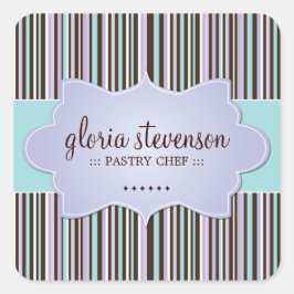 飾りカップケーキ瓶シール スクエアシール