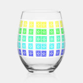 飾りカラフルワイングラス ステムなしワイングラス (裏面)