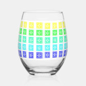 飾りカラフルワイングラス ステムなしワイングラス (右)