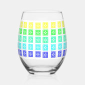 飾りカラフルワイングラス ステムなしワイングラス (左)