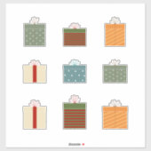 飾りカラフル柄クリスマスプレゼント シール (シート)