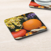 飾りカラフル秋のカボチャ コースター (左側)