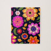飾りカラフル花フローラ ジグソーパズル (縦)