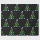 飾りクリスマスツリー ラッピングペーパー (フラット)