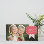 飾りスタイリッシュ付けクリスマスフォトカード シーズンカード (スタンド正面)