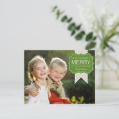 飾りスタイリッシュ付けクリスマスフォトカード シーズンポストカード (スタンド正面)