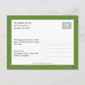 飾りスタイリッシュ付けクリスマスフォトカード シーズンポストカード (裏面)