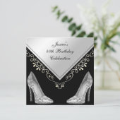 飾りスワーズ40歳の誕生日 招待状 (スタンド正面)