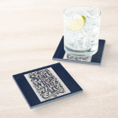 飾りタイポグラフィ ガラスコースター (アングル)