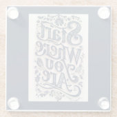 飾りタイポグラフィ ガラスコースター (裏面)