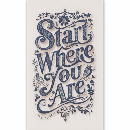 飾りタイポグラフィ（大） シール (正面)