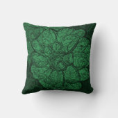 飾りダリア花 |エメラルドグリーン クッション (裏面)