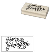 飾りハッピー妻ハッピーライフ文字スタンプ ラバースタンプ (押印)