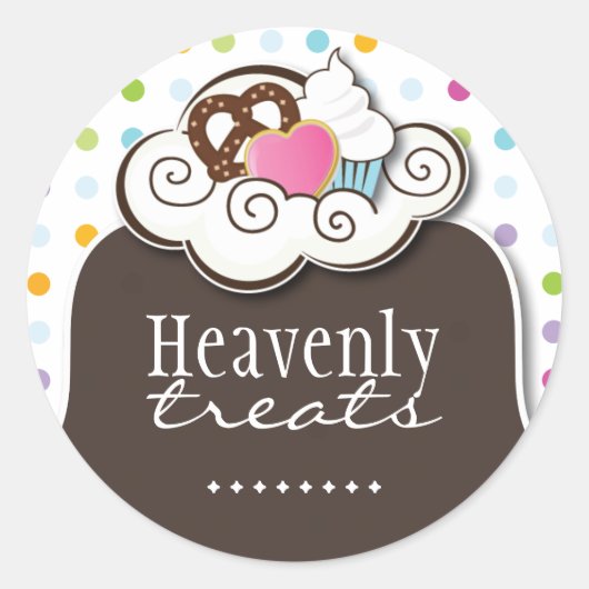 飾りパティシシェフシール ラウンドシール (正面)