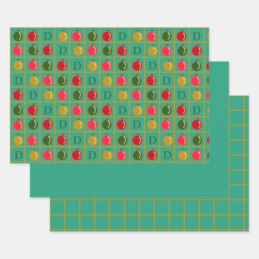 飾りパーソナライズされたビンゴ – Jade Green ラッピングペーパーシート (セット)