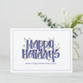 飾りパーソナライズされた書幸せ休日 シーズンカード (スタンド正面)