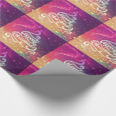 飾りパーソナライズされた飾りメリークリスマス ラッピングペーパー (角)