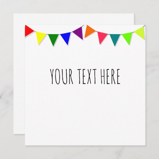 飾りフラグ 招待状 (正面/裏面)