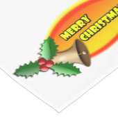 飾りメリークリスマスホリーバッジオーバル文字 ショートテーブルランナー (コーナー)