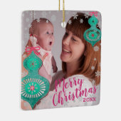 飾りモダンバウスのクリスマスフォト セラミックオーナメント (右)