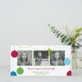 飾りモダン付けクリスマス/ホリデーカード シーズンカード (スタンド正面)