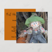 飾り付きかかし 秋の収穫祭 招待状 (正面/裏面)