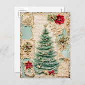 飾り付きクリスマスツリー シーズンポストカード (正面/裏面)