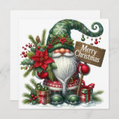 飾り付きメリークリスマスフェスティバル格言 シーズンカード (正面/裏面)