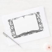 飾り付き本シール蔵書票 長方形シール (封筒)