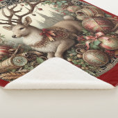 飾り付き鹿 シェルパブランケット (3/4)