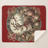 飾り付き鹿 シェルパブランケット (正面(横))