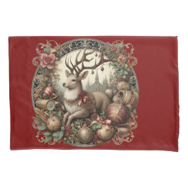 飾り付き鹿 枕カバー