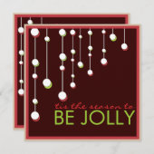 飾り付けすてきのクリスマスパーティー 招待状 (正面/裏面)