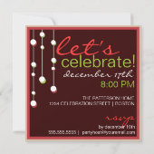 飾り付けすてきのクリスマスパーティー 招待状 (裏面)