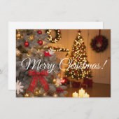 飾り付けられた松の木 シーズンカード (正面/裏面)