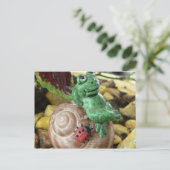 飾り付けカエル ポストカード (スタンド正面)