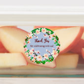 飾り付け丸スタンプありがとう ラベル (貼付)