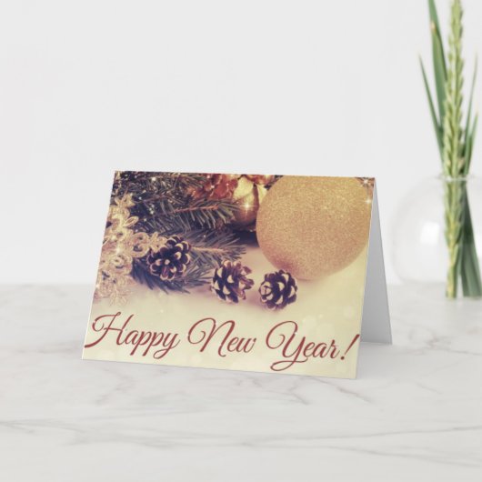 飾り付け新年 シーズンカード (正面)