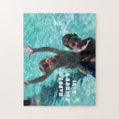 飾り付けHappy Father's Day家族写真 ジグソーパズル (縦)