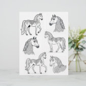 飾り入れ入れ馬B&Wラインアート (スタンド正面)