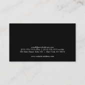 飾り円のロゴとイニシャル写真 名刺 (裏面)